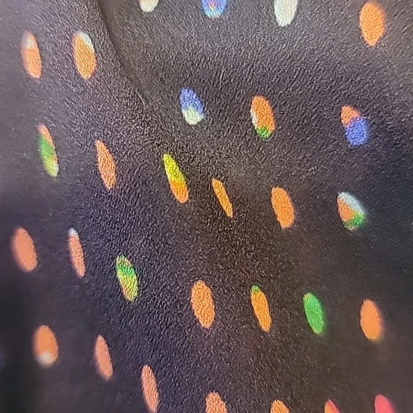 Liz Claiborne multi color blouse on black background - Picture 2 of 6